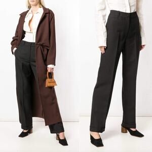 Jacquemus | NWT Le Pantalon Carina Wool Crepe Trousers Black 34 US 2